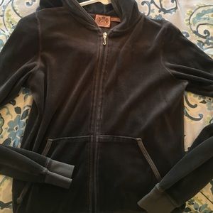 Gray velour Juicy Couture track jacket