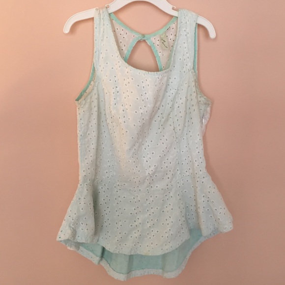 White peplum top