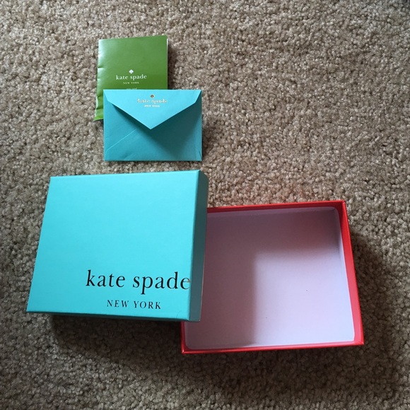 Kate spade box, care card, and envelope