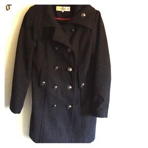 Black long Pea Coat  jacket