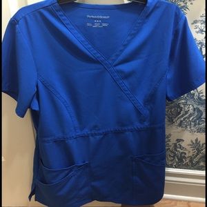 Blue Cherokee Perfect Stretch Scrub Top