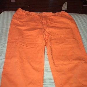 Orange pair of capris