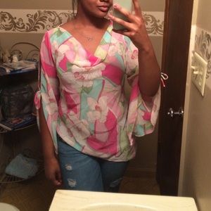 Floral A-Symmetric Top