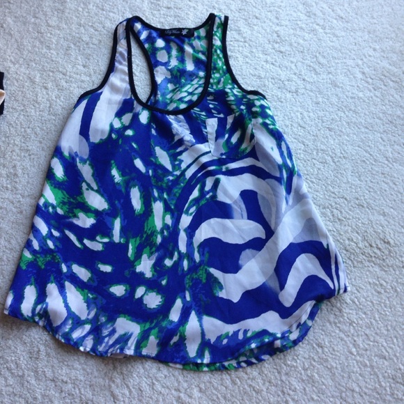 Patterned Lily White Tank M