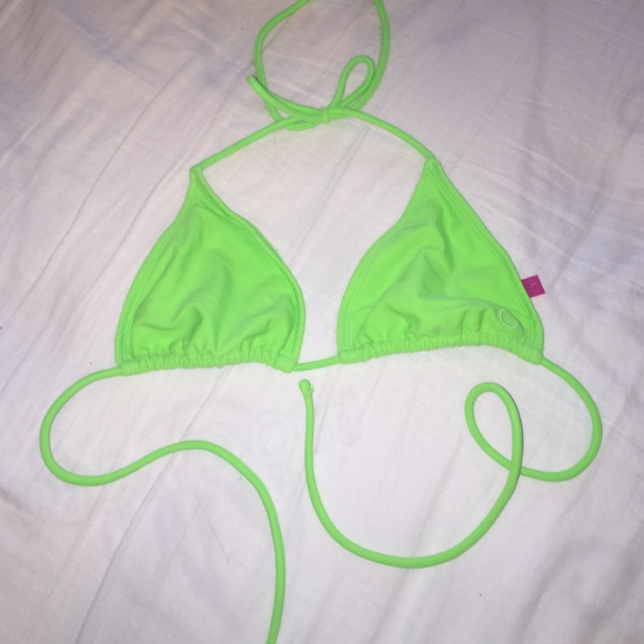 Lime green bikini top