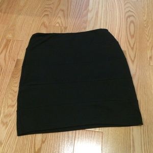 Nollie Short Black Bodycon Skirt
