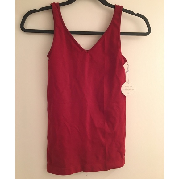 Red tight fit tank top