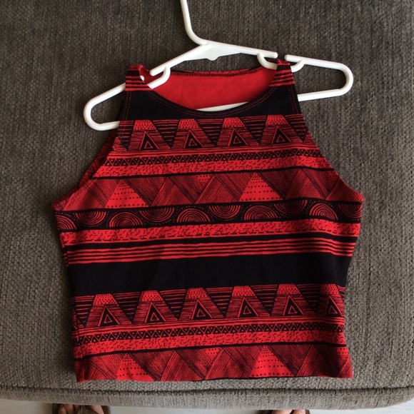 American apparel high neck crop top