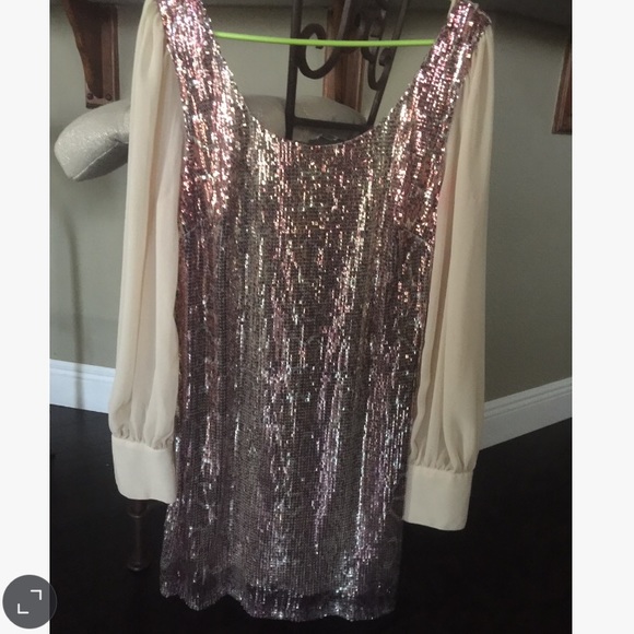 Arden B Long sleeve Sequin Dress