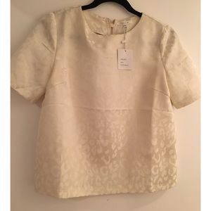 Off white cheetah print top