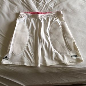 Adidas white sliding shorts