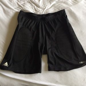 Adidas black sliding shorts