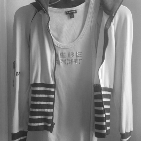 bebe sport hoodie with matching tank