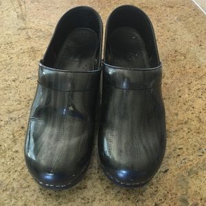 Dansko gray clogs