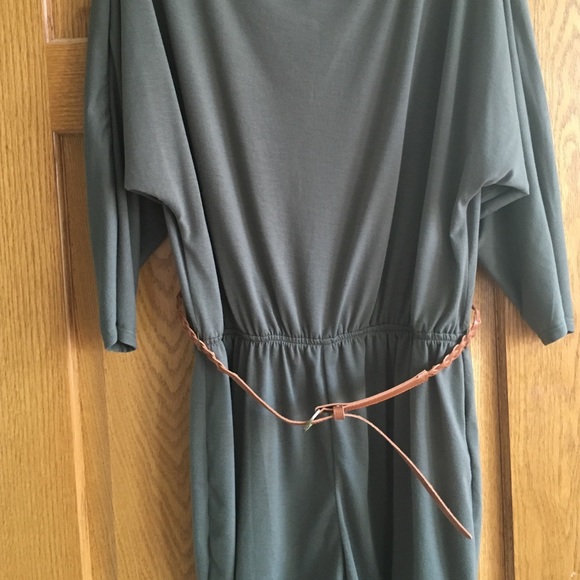 Olive Green Romper - L