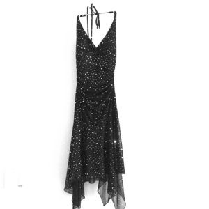 Jodi Kristopher black halter dress