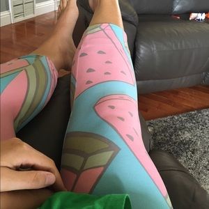 Watermelon lularoe leggings TC