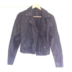 Black faux-leather jacket💋