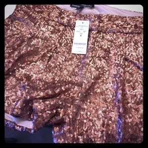 Bebe Addiction White Hot Sparkle Short NWT