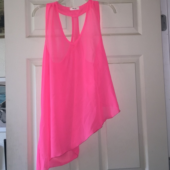 Asymmetric flowy tunic top