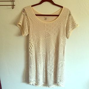 Cream colored lace dress