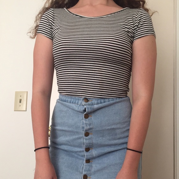 brandy Melville striped crop top