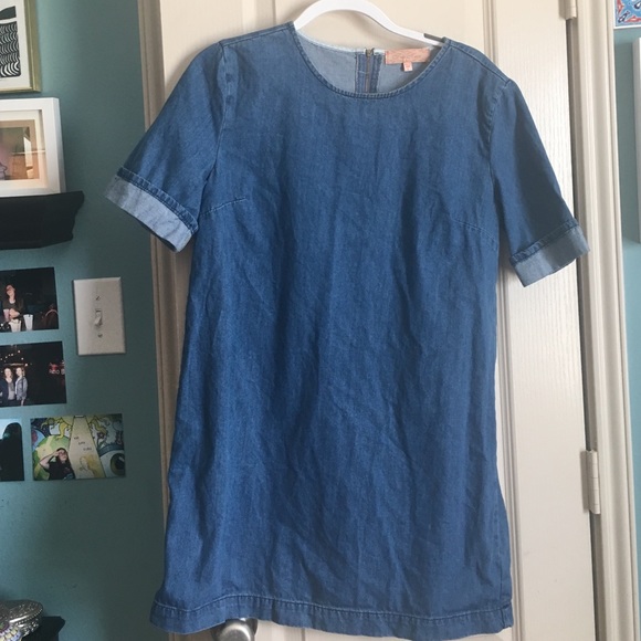 Thrifted denim dress!!