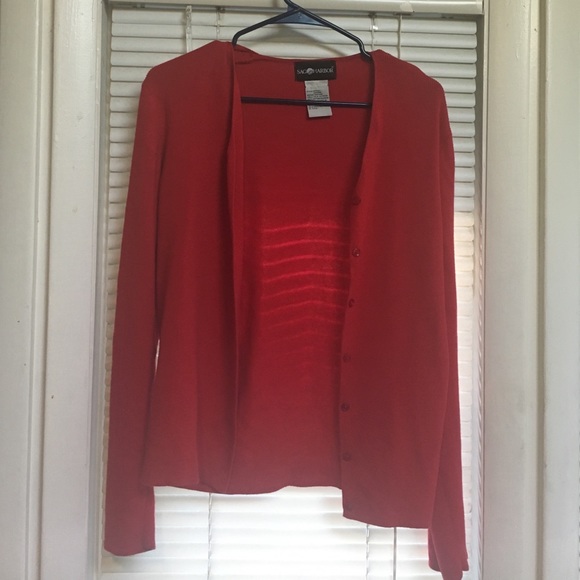 Red button up Cardigan