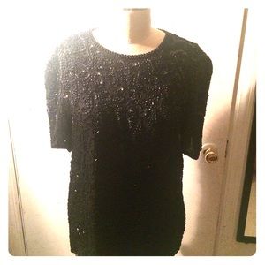 Black Sequin Top