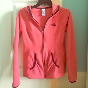 Pink light NorthFace hoodie