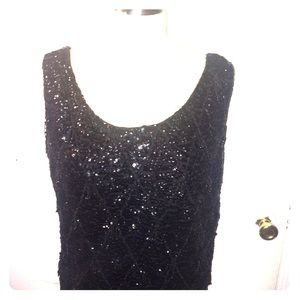 Black Sequin Tank