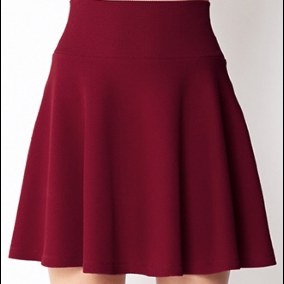 Forever 21 Red A-line Mini Skirt