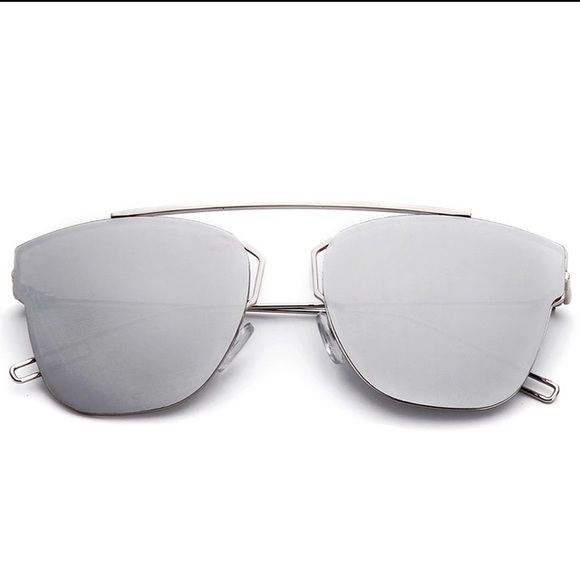 Metal Frame Mirror Women Sunglasses Reflective - Picture 2 of 2