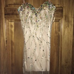 Champagne Dave and Jonny cocktail dress.