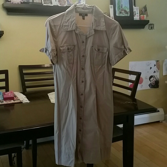 Camp shirt button down dress