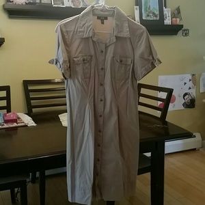 Camp shirt button down dress
