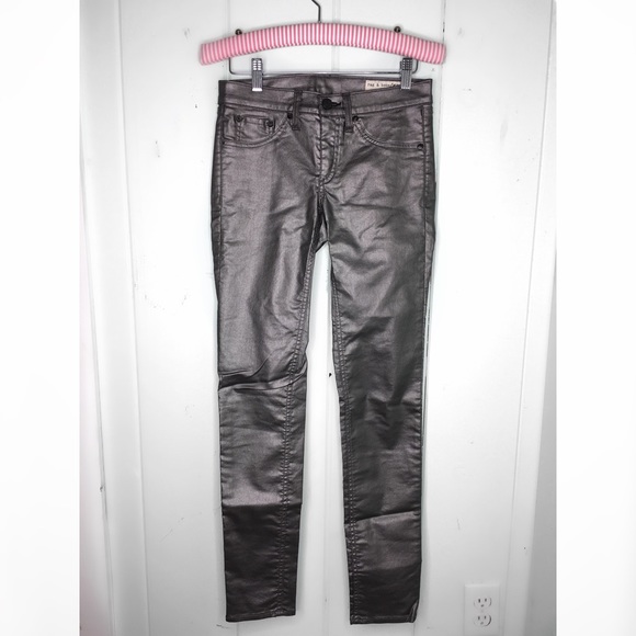 rag & bone Pants - Rag & Bone Silver Metallic pants