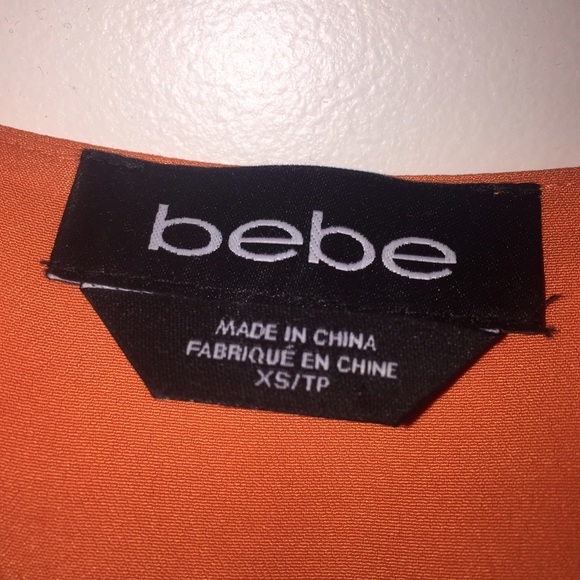 Bebe orange chiffon dress - Picture 4 of 4