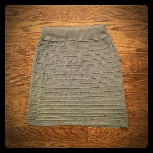 Silence + noise blue knit bodycon skirt
