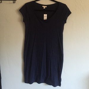 Navy blue cotton tshirt dress
