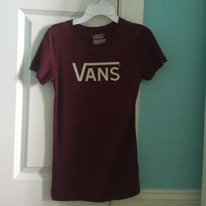 Vans burgundy tee