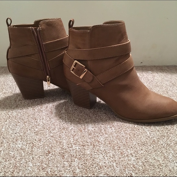 Tan ankle boots