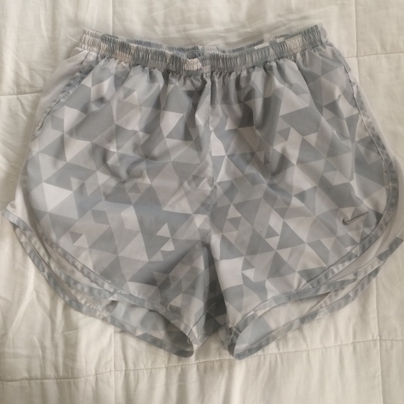white rare patterned nike shorts
