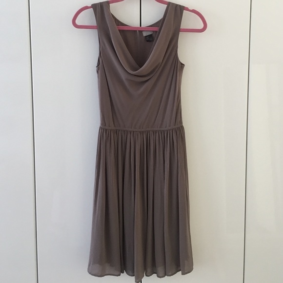 H&M pleated chiffon dress