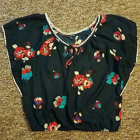 Dressy silk & chiffon top