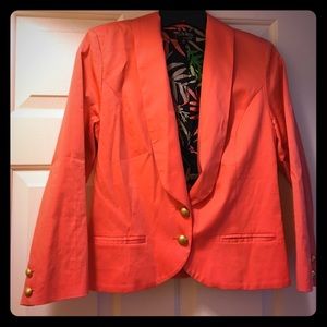 Webster Miami Coral three quarter sleeve blazer