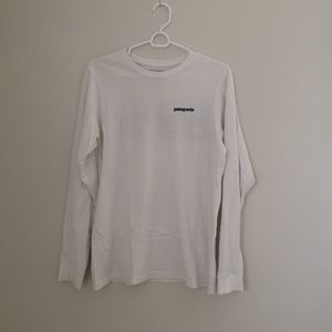 white long sleeve Patagonia tshirt