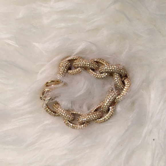 J Crew Classic Pave Link Bracelet