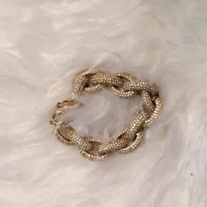 J Crew Classic Pave Link Bracelet
