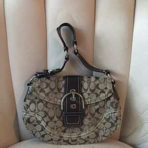 Coach brown and tan signature bag